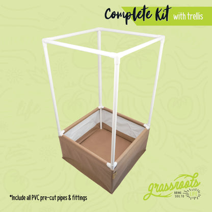 Grassroots Complete Kit Living Soil Fabric Bed - Midwest Grow LLC