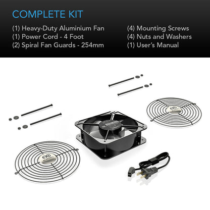AC Infinity AXIAL 2060, Muffin 120V AC Cooling Fan, 200mm x 200mm x 60mm - Midwest Grow LLC