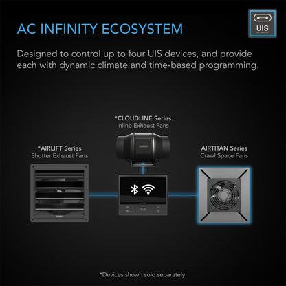 AC Infinity AIRTITAN T3, Crawlspace and Basement Ventilation Fan 6", WiFi-Integrated Controls, IP-55 Rated - Midwest Grow LLC