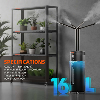 Spider Farmer Cool Mist Humidifier 16L - Midwest Grow LLC