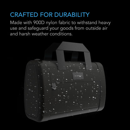 AC Infinity Smell Proof Handbag, Black, with 900D Nylon Fabric and Carbon Filter Lining - Midwest Grow LLC