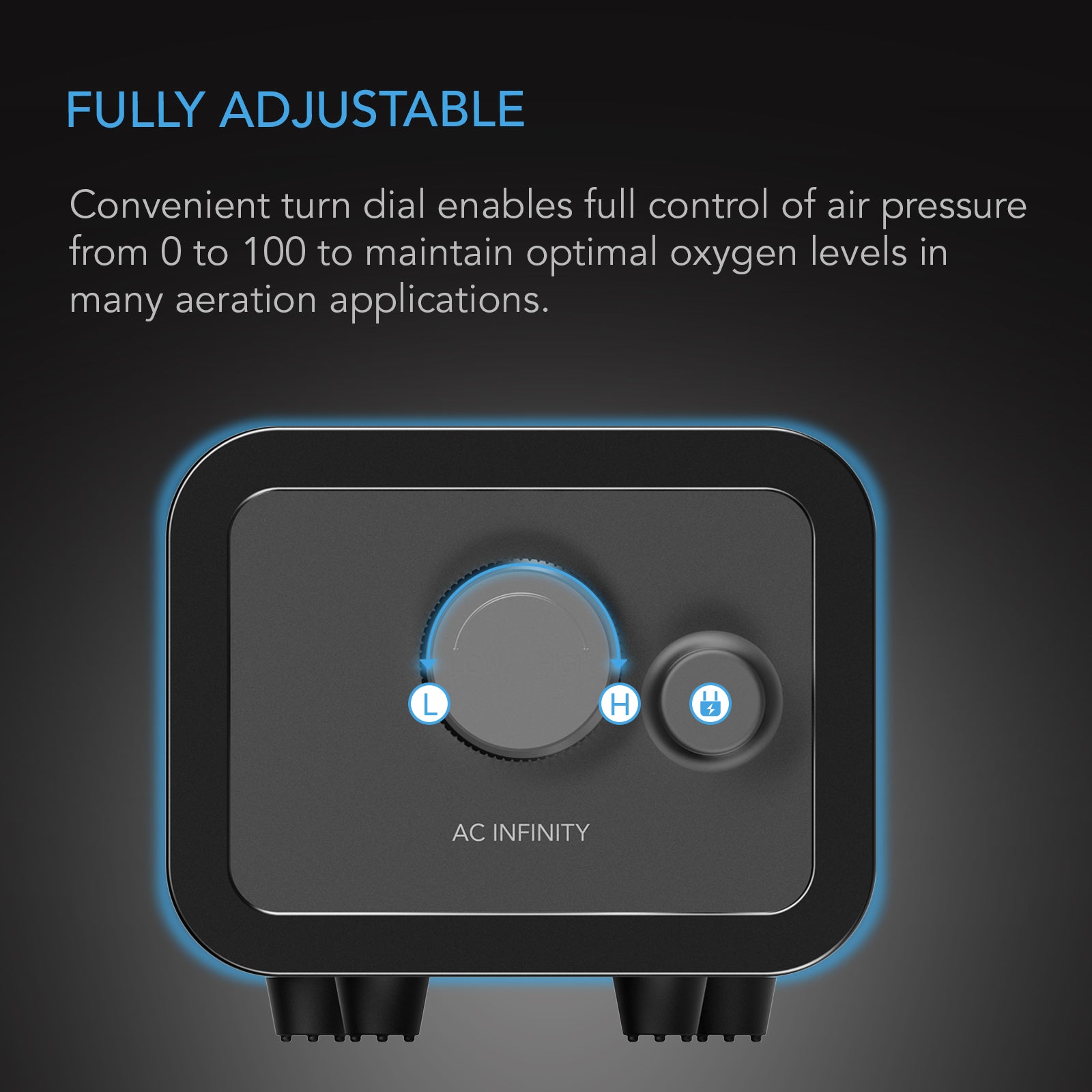 AC Infinity Hydroponics Air Pump, Two-Outlet Pumping Kit, 45 GPH (2.8 L/M) - Midwest Grow LLC