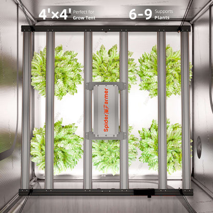 Spider Farmer G5000 x 2 LED Grow Lights + 4' x 8' Grow Tent + 6" Inline Fan Combo with Temperature and Humidity Controller + 6" Clip Fan - Midwest Grow LLC