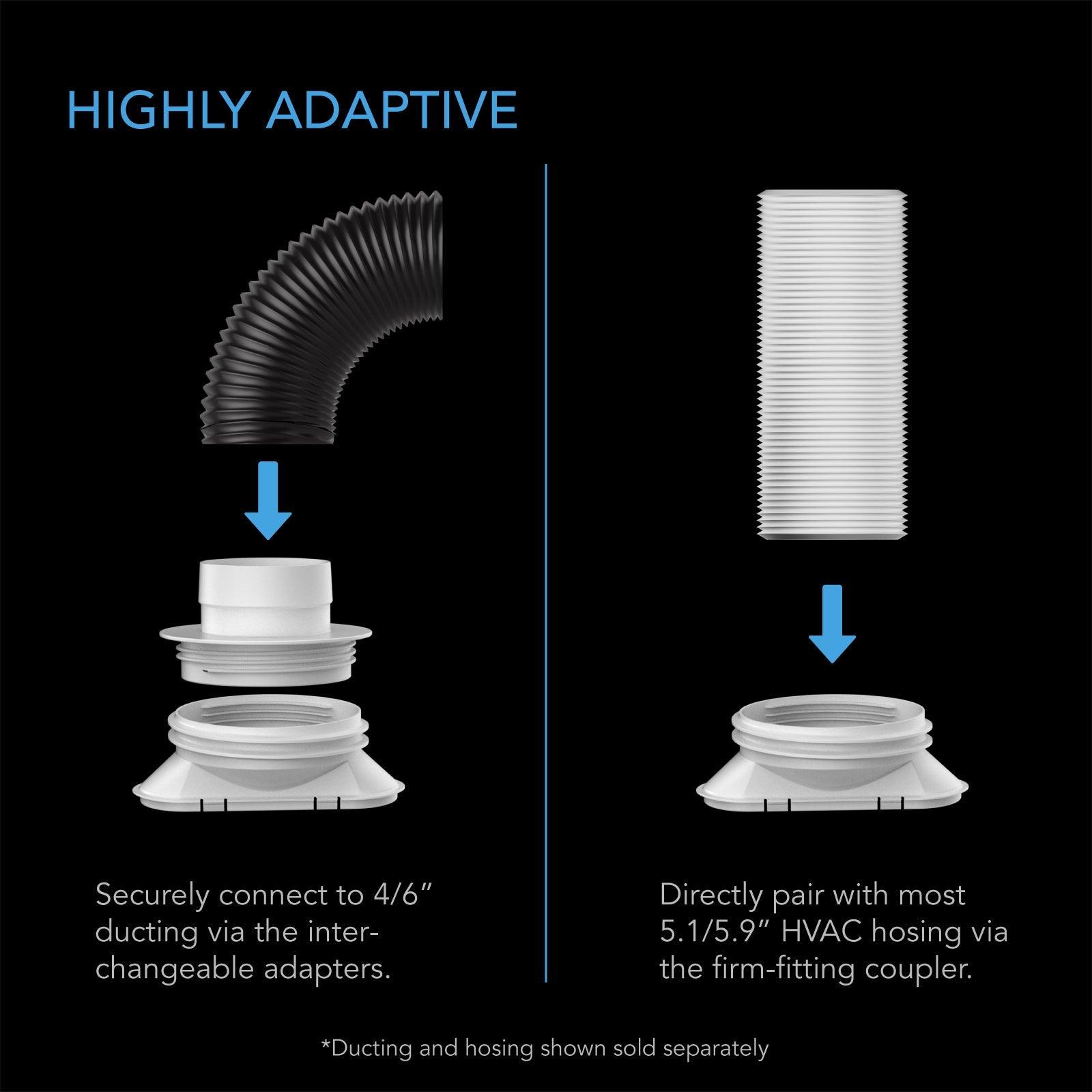 AC Infinity Window Duct Kit, Adjustable Vent Port for Inline Fans - Midwest Grow LLC