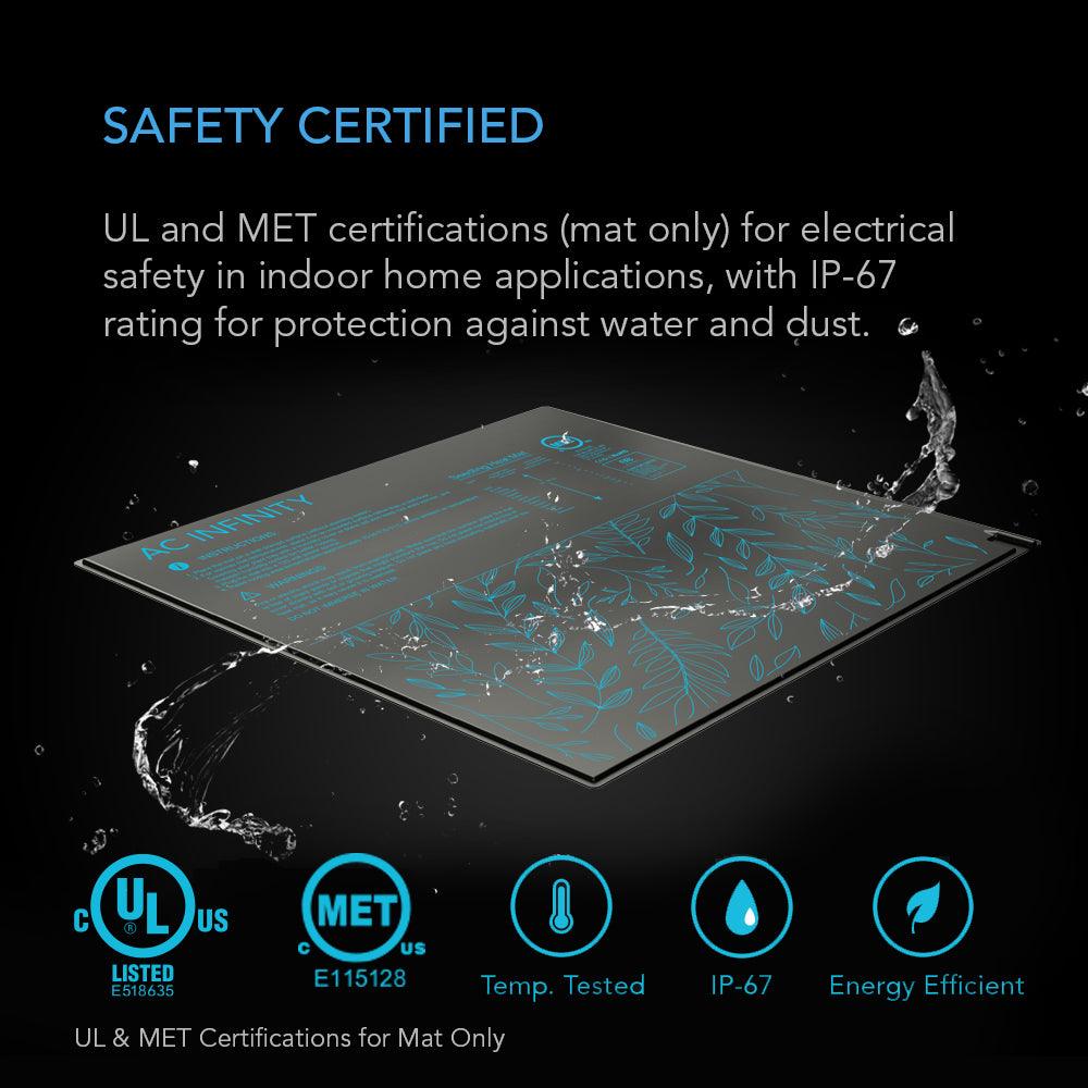 AC Infinity SUNCORE T1, Seedling Heat Mat, Digital Thermostat with Heat Controller, 3" x 20" - Midwest Grow LLC
