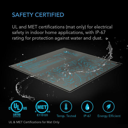 AC Infinity SUNCORE T1, Seedling Heat Mat, Digital Thermostat with Heat Controller, 3" x 20" - Midwest Grow LLC
