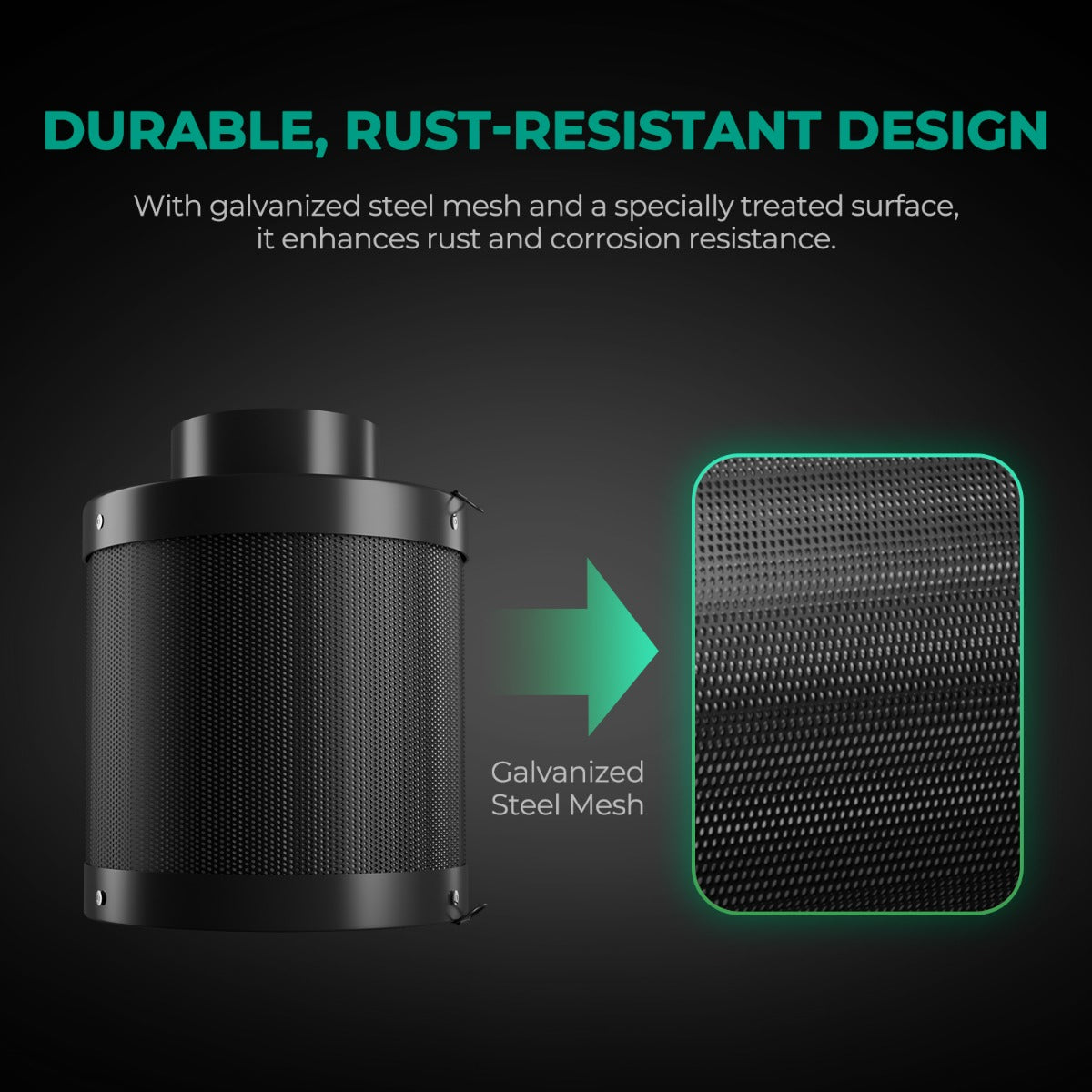Mars Hydro 6" Inline Air Carbon Filter - Midwest Grow LLC
