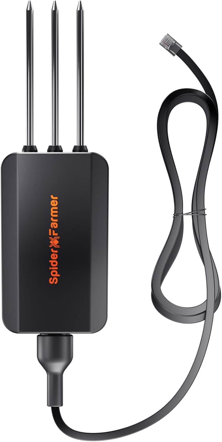Spider Farmer GGS AC5 Power Strip 5 Outlets Kit, with 3 in 1 Soil Sensor, Temp/Humid Light Sensor and Adapter - Midwest Grow LLC