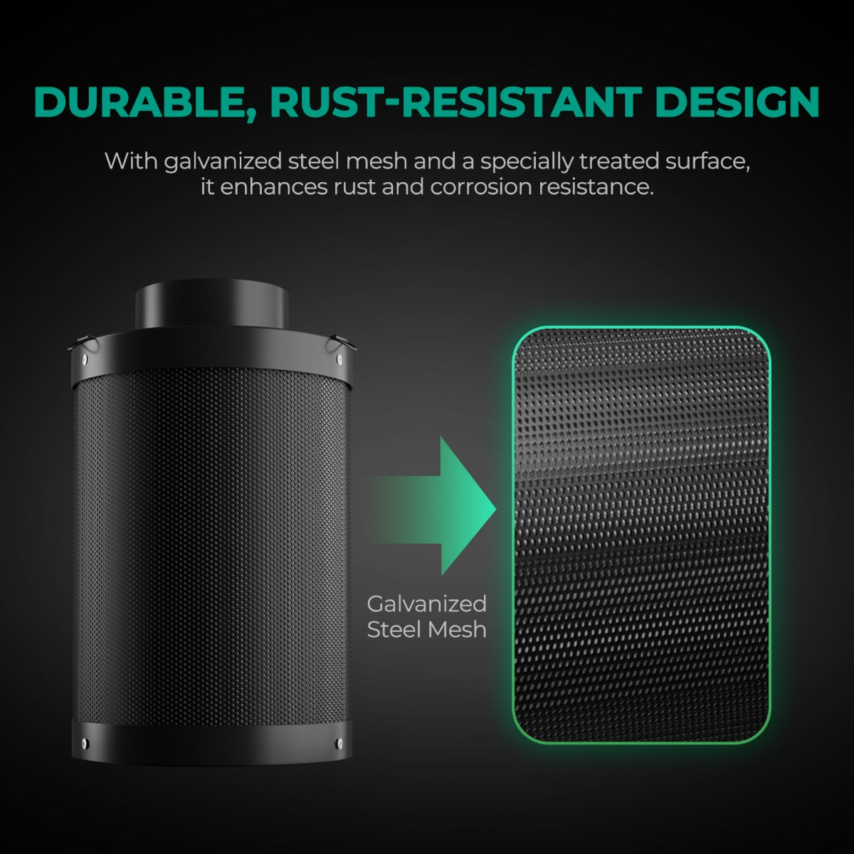 Mars Hydro 4" Inline Air Carbon Filter - Midwest Grow LLC
