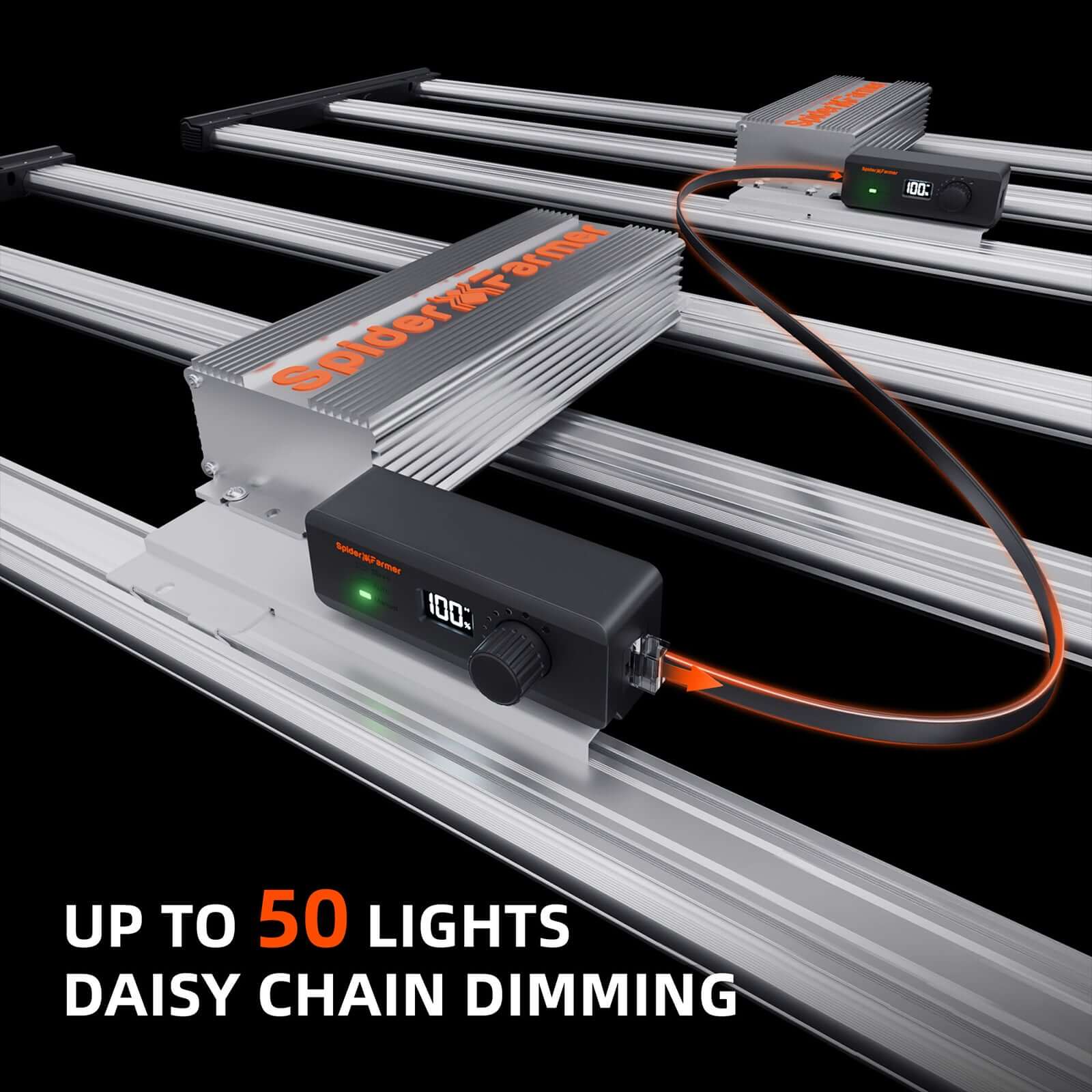 Spider Farmer SE4500 LED Grow Light + 2' 4" x 4' 8" Grow Tent + 4' Inline Fan Combo with GGS Controller Kits + 6" Clip Fan - Midwest Grow LLC