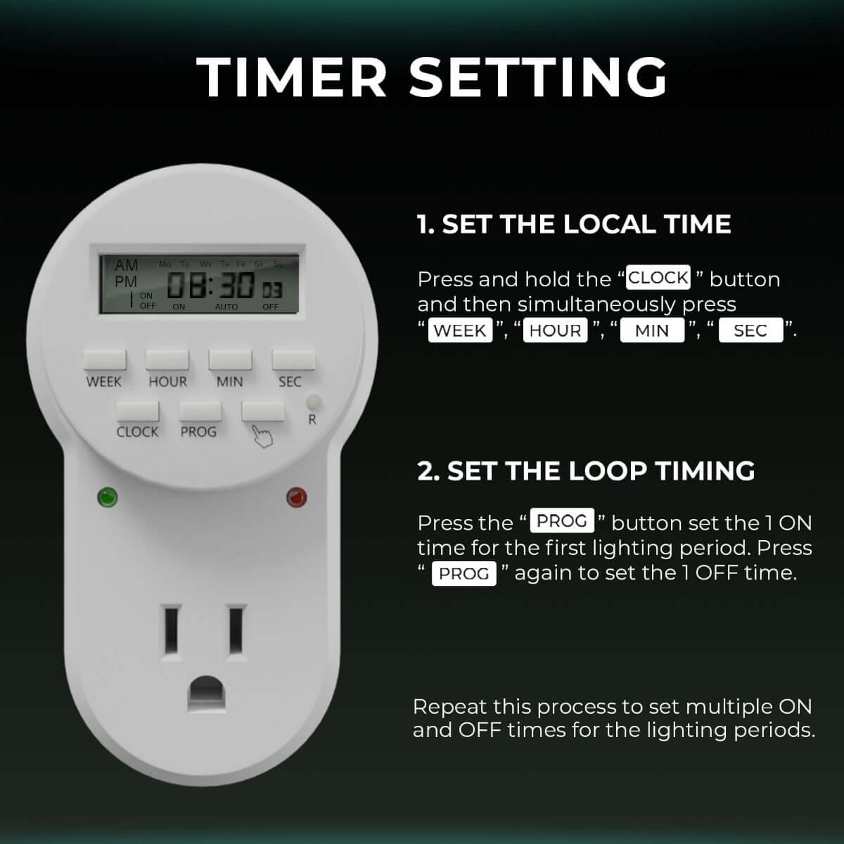 Mars Hydro 7-Day Programmable Digital Timer - Midwest Grow LLC