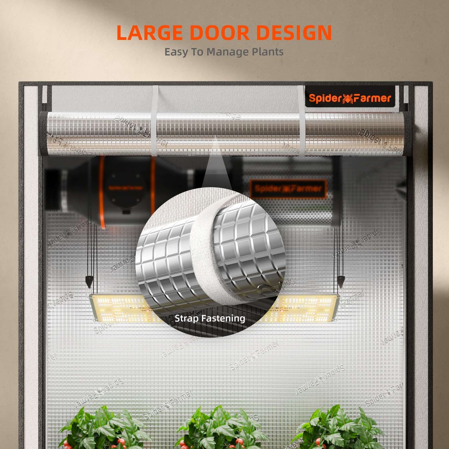 Spider Farmer 3' x 3' x 6' (90 x 90 x 180 cm) Pro White Indoor Grow Tent - Midwest Grow LLC
