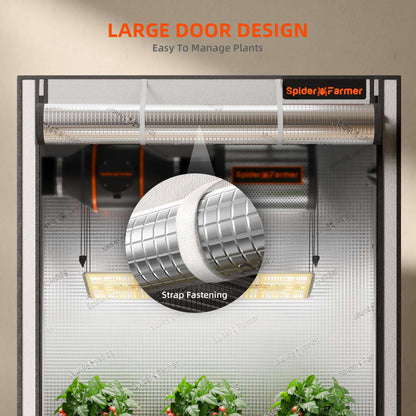 Spider Farmer 3' x 3' x 6' (90 x 90 x 180 cm) Pro White Indoor Grow Tent - Midwest Grow LLC