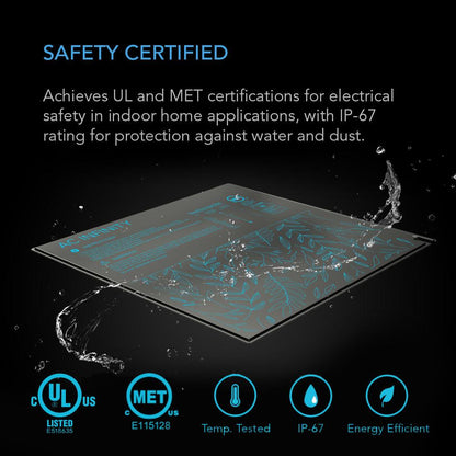 AC Infinity SUNCORE S3, Seedling Heat Mat with Heat Controller, IP-67 Waterproof, 10" x 20.75" - Midwest Grow LLC