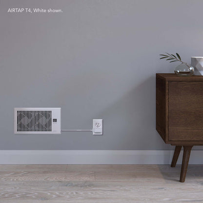 AC Infinity AIRTAP T6, Quiet Register Booster Fan System, White, for 6" x 12" Registers - Midwest Grow LLC