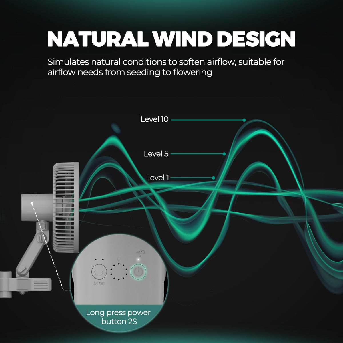 Mars Hydro 6" Auto-Oscillating Clip Fan - Midwest Grow LLC