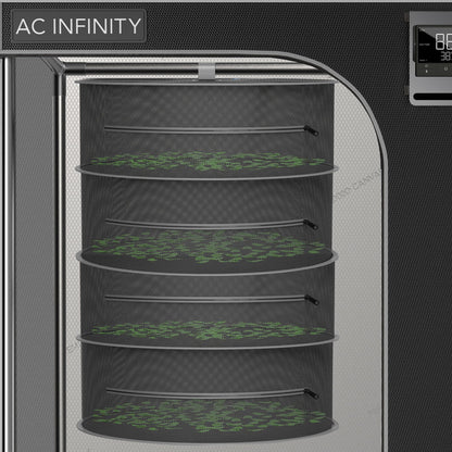 AC Infinity Hanging Herb Drying Rack, 18 in. Diameter, Four Tiers - Midwest Grow LLC