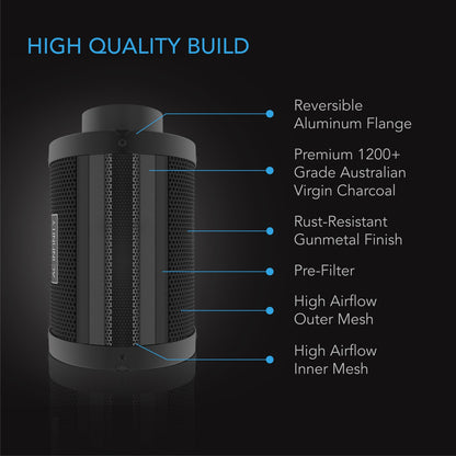AC Infinity Air Filtration Kit PRO 8", Inline Fan with Smart Controller, Carbon Filter & Ducting Combo - Midwest Grow LLC