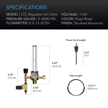 AC Infinity CO2 Regulator, Carbon Dioxide Monitor with Solenoid Valve and Gas Flow Meter - Midwest Grow LLC