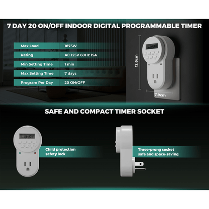 Mars Hydro 7-Day Programmable Digital Timer - Midwest Grow LLC