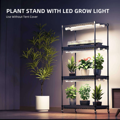 Spider Farmer 4 Tier Plant Stand + 6 x 18W LED Light Bars + 1' 2" x 2' 4" Grow Tent Kit - Midwest Grow LLC
