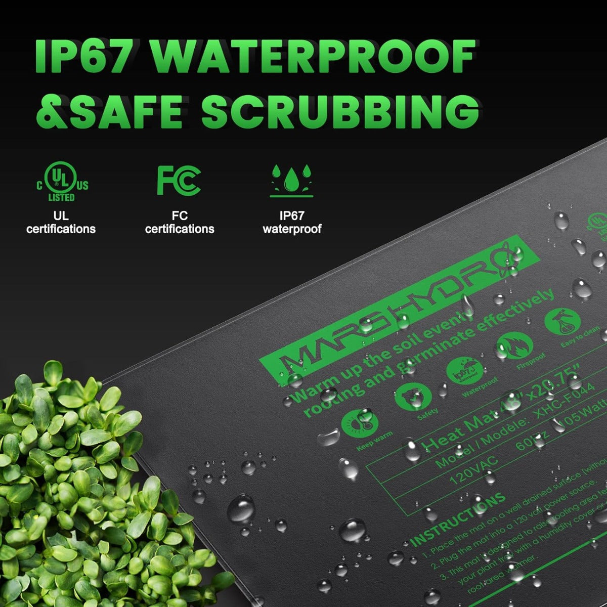 Mars Hydro 48" x 20.75" Seedling Heat Mat and Digital Thermostat Combo - Midwest Grow LLC