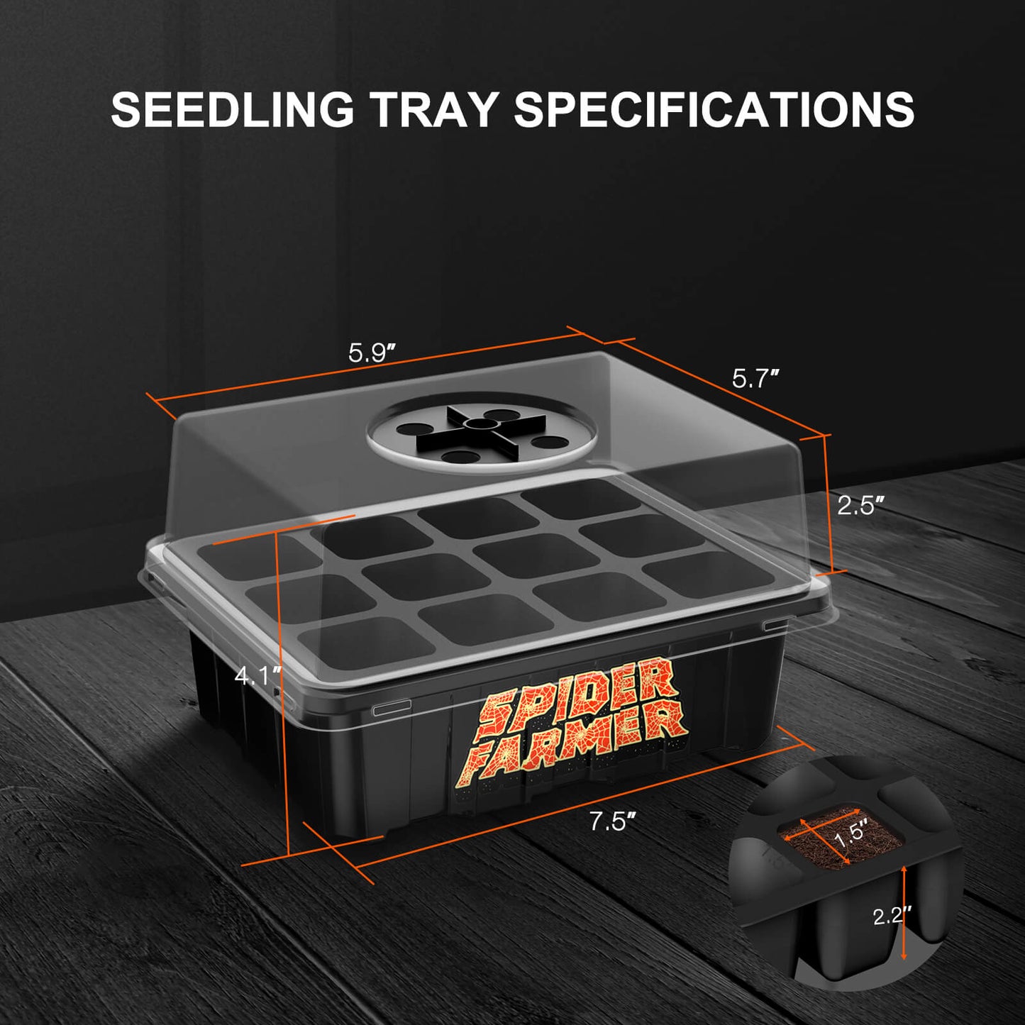 Spider Farmer Seed Starting Trays 4 Pack - Midwest Grow LLC