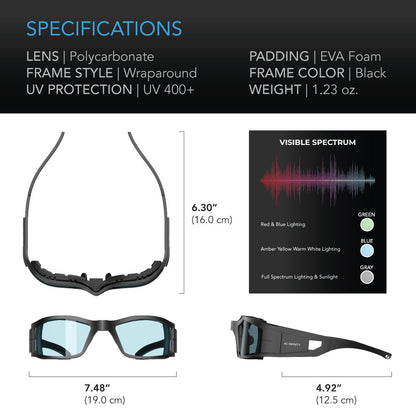 AC Infinity Grow Room Glasses, with 3 Color Corrective Lenses - Midwest Grow LLC