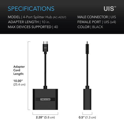 AC Infinity UIS Splitter Hub 4-Port, Adapter Dongle for Shared Programming - Midwest Grow LLC
