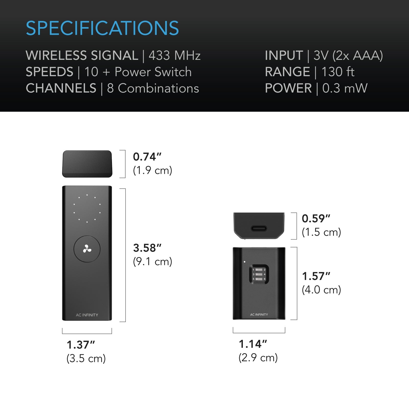 AC Infinity CONTROLLER 63, Wireless Remote Fan Controller - Midwest Grow LLC