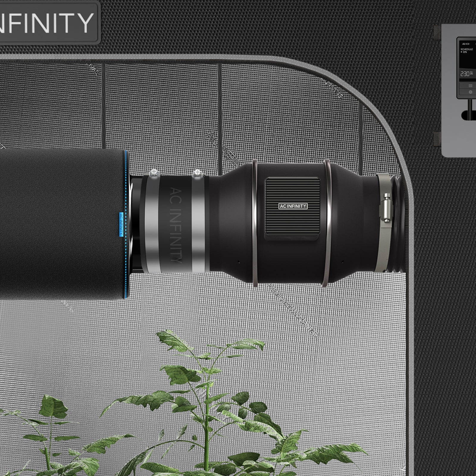 AC Infinity Noise Reduction Clamp, Duct Coupler with Stainless Steel Clamps, 4-Inch - Midwest Grow LLC