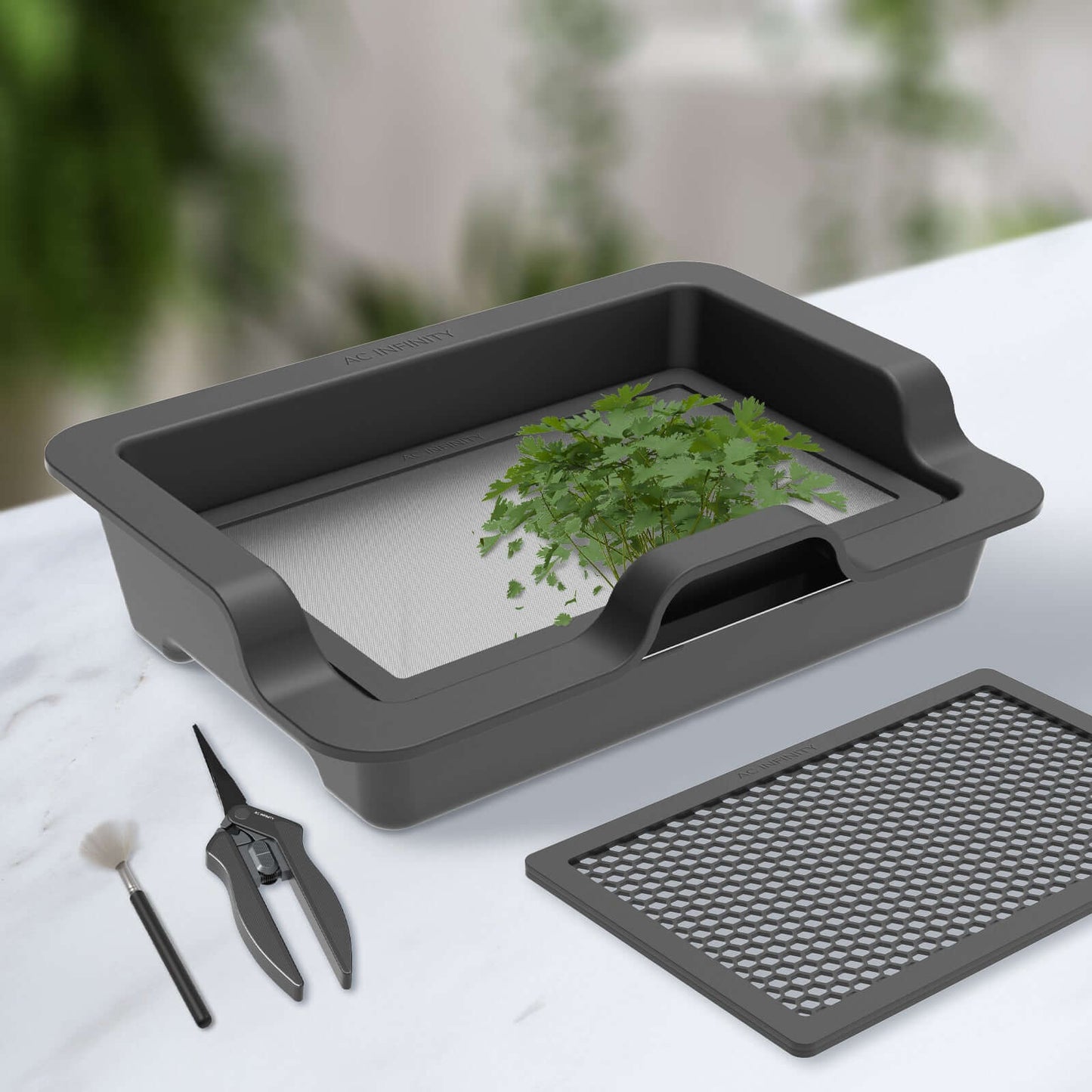 AC Infinity Large Trim Tray System, 3-Tray & 2-Screen Kit, Interchangeable and Ergonomic Design - Midwest Grow LLC
