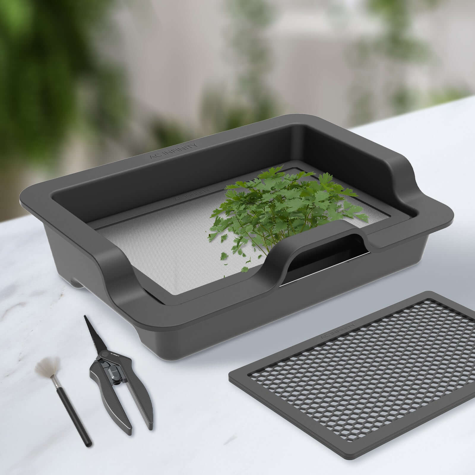 AC Infinity Large Trim Tray System, 3-Tray & 2-Screen Kit, Interchangeable and Ergonomic Design - Midwest Grow LLC