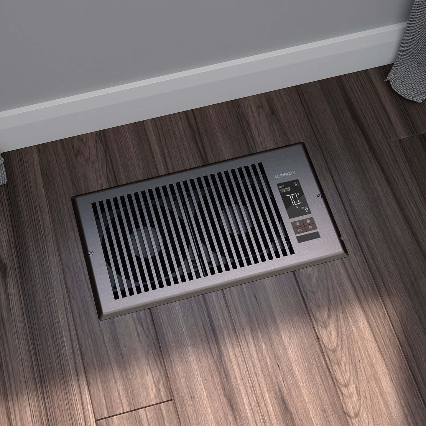 AC Infinity AIRTAP T4, Quiet Register Booster Fan System, Brown Bronze, for 4" x 10" Registers - Midwest Grow LLC