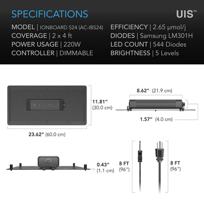 AC Infinity IONBOARD S24, Full Spectrum LED Grow Light 200W, Samsung LM301B, 2x4 Ft. Coverage - Midwest Grow LLC