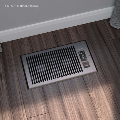 AC Infinity AIRTAP T4, Quiet Register Booster Fan System, Brown Bronze, for 4" x 12" Registers - Midwest Grow LLC