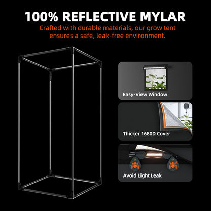 Spider Farmer SF1000 LED Grow Light + 2' x 2' Grow Tent + Inline Fan Combo with Speed Controller - Midwest Grow LLC