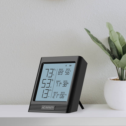 AC Infinity CLOUDCOM B1, Smart Thermo-Hygrometer with Data App, 12 ft. Sensor Probe - Midwest Grow LLC
