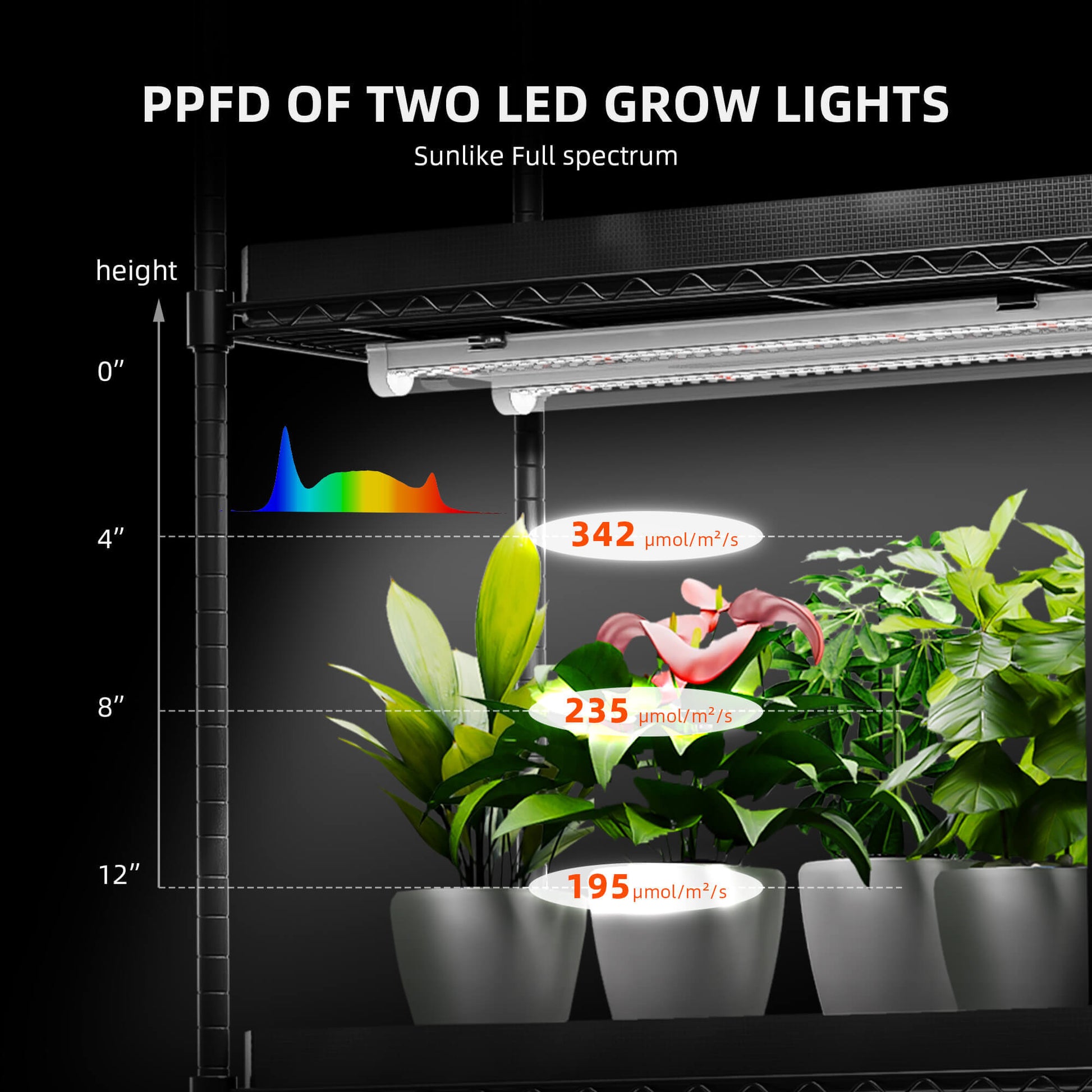Spider Farmer 6 Tier Plant Stand + 10 x 22W LED Lights Bars + 1' 4" x 3' 8" Grow Tent Kit - Midwest Grow LLC