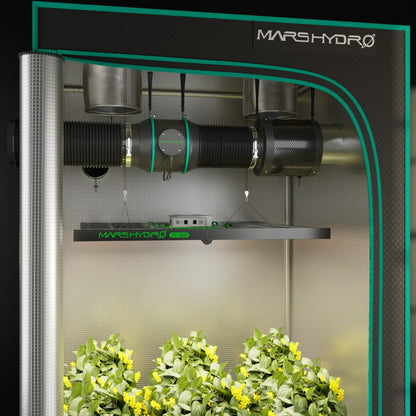 Mars Hydro 6" Inline Duct Fan and Carbon Filter Combo with Temperature and Humidity Controller - Midwest Grow LLC