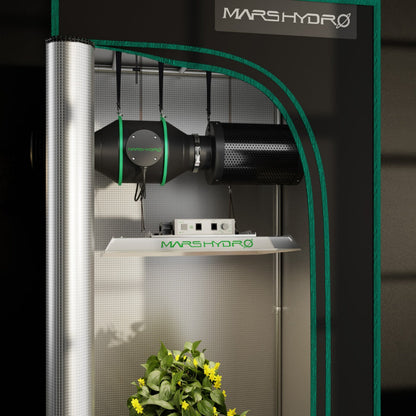 Mars Hydro 4" Inline Duct Fan and Carbon Filter Combo with Temperature and Humidity Controller - Midwest Grow LLC