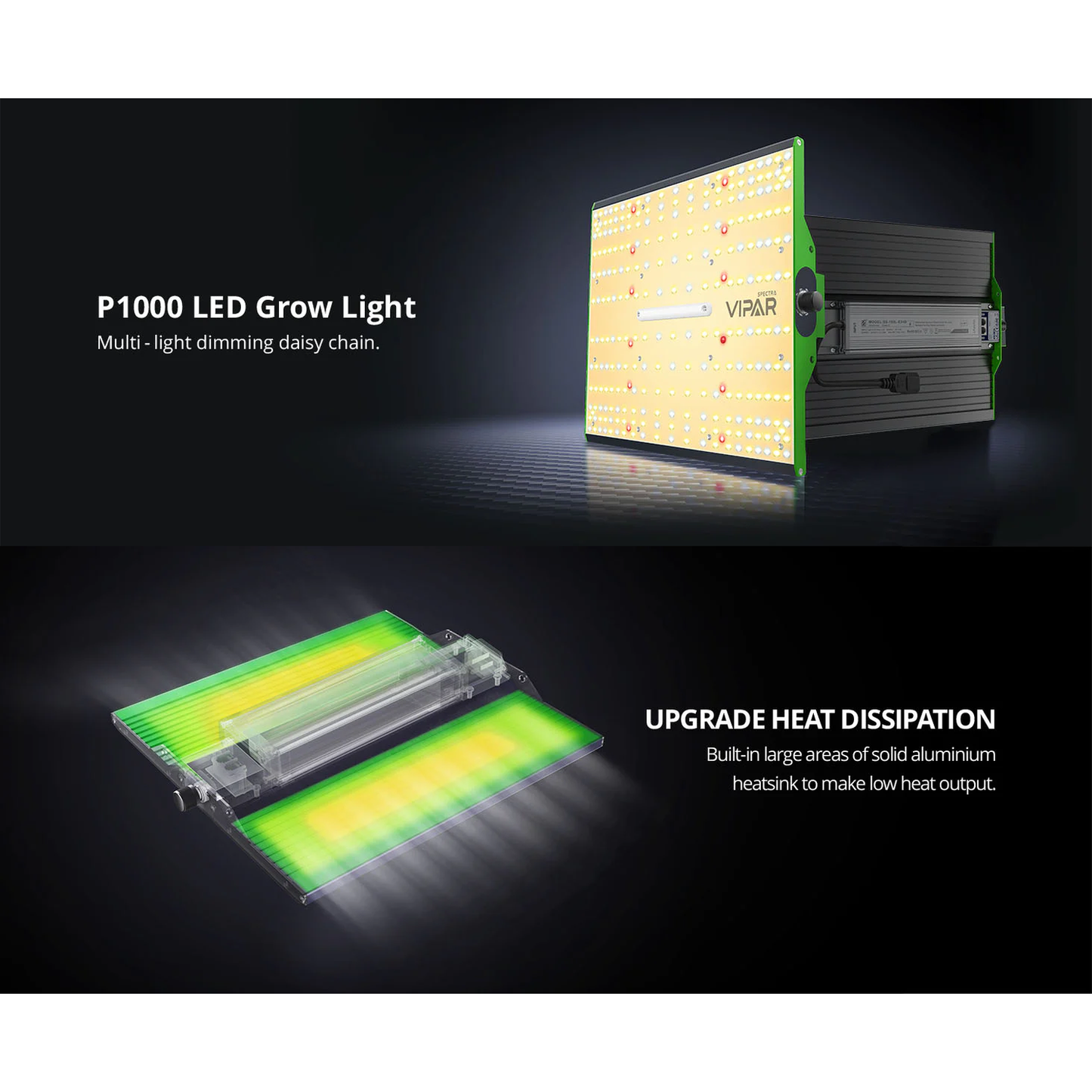 ViparSpectra P1000 100W Infrared Full Spectrum LED Grow Light - Midwest Grow LLC