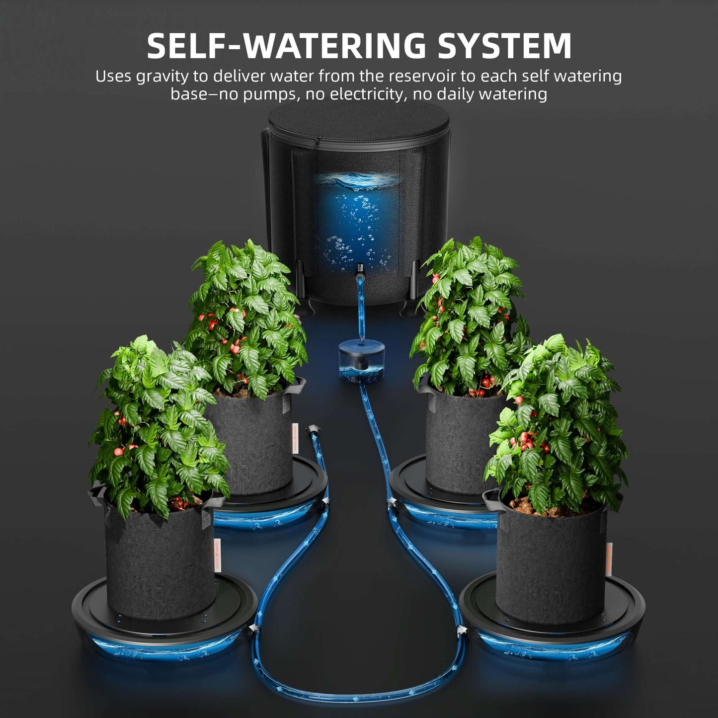Spider Farmer 4 Self-watering System Kits - Midwest Grow LLC