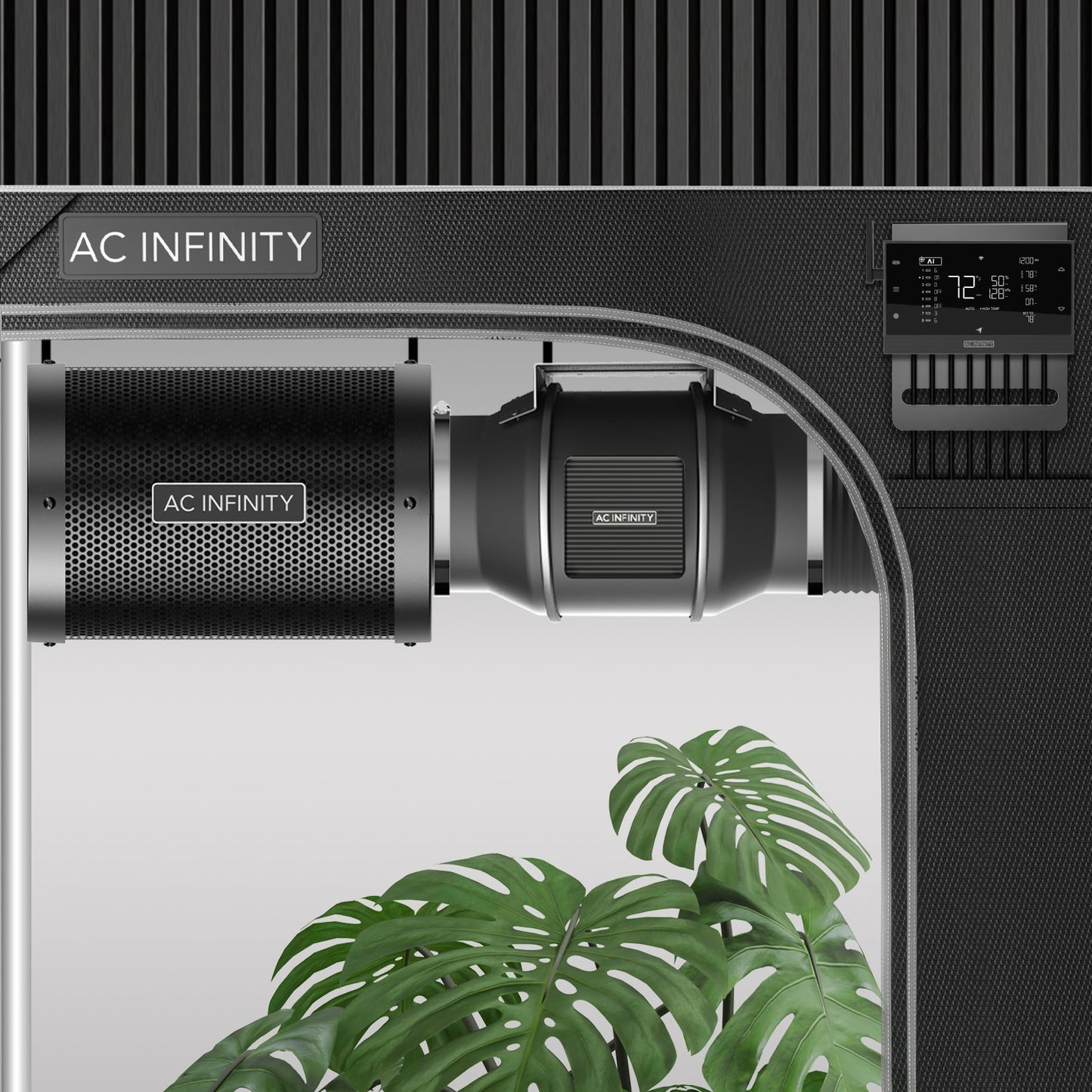 AC Infinity Air Filtration Kit PRO 4", Inline Fan with Smart Controller, Carbon Filter & Ducting Combo