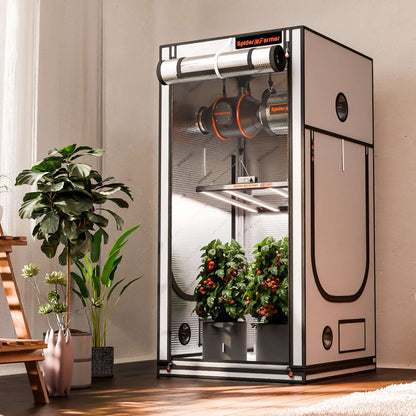 Spider Farmer 3' x 3' x 6' (90 x 90 x 180 cm) Pro White Indoor Grow Tent - Midwest Grow LLC