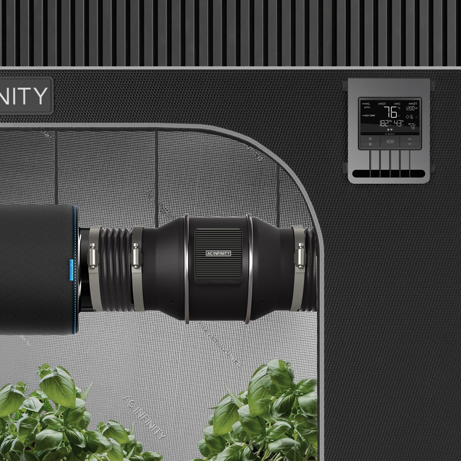 AC Infinity Air Filtration Kit PRO 8", Inline Fan with Smart Controller, Carbon Filter & Ducting Combo - Midwest Grow LLC