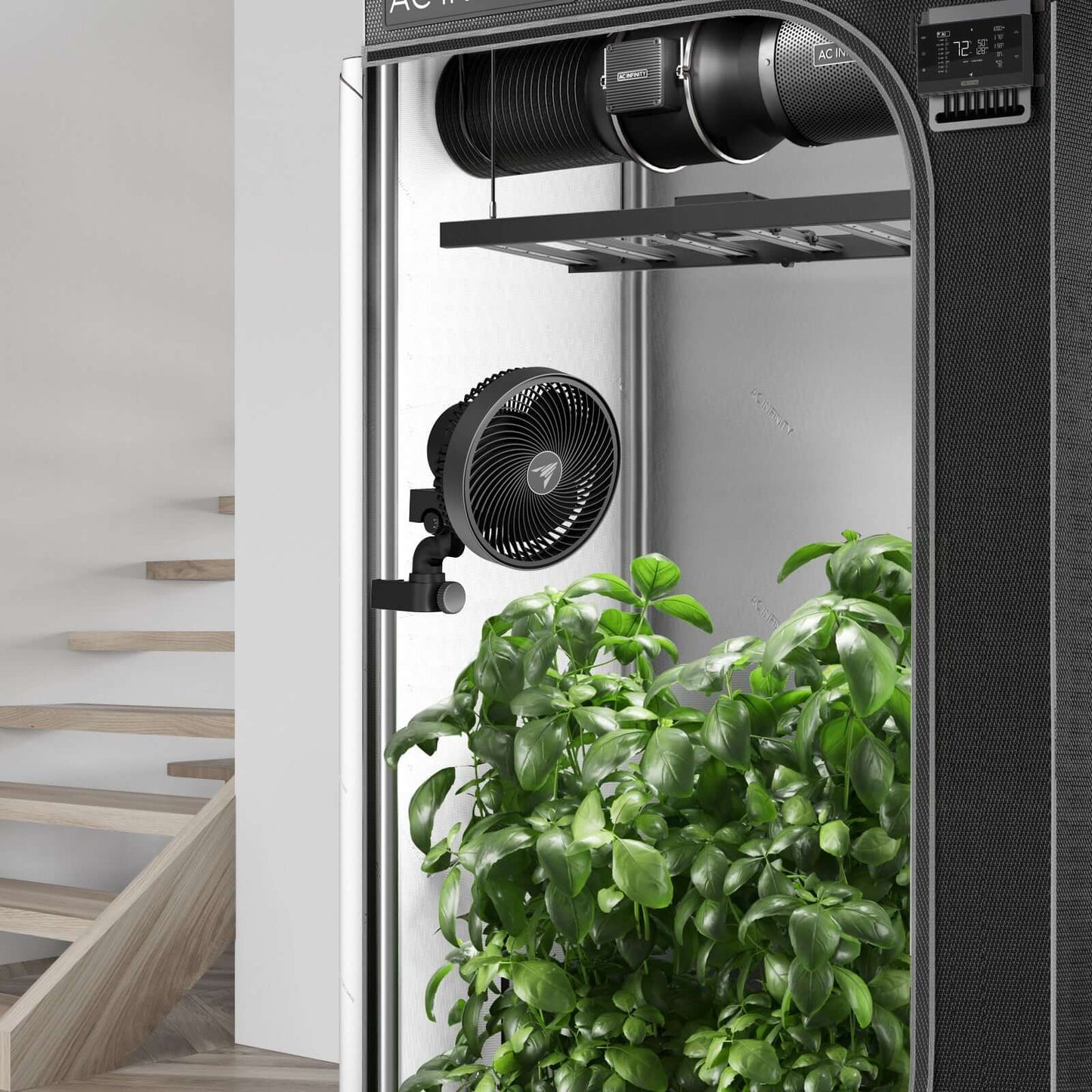 AC Infinity CLOUDRAY S9, Gen 2 Grow Tent Clip Fan 9” with Long-Life EC Motor, 10-Level Dynamic Wind Modes & Fan Speeds, 10-Level Auto Oscillation - Midwest Grow LLC