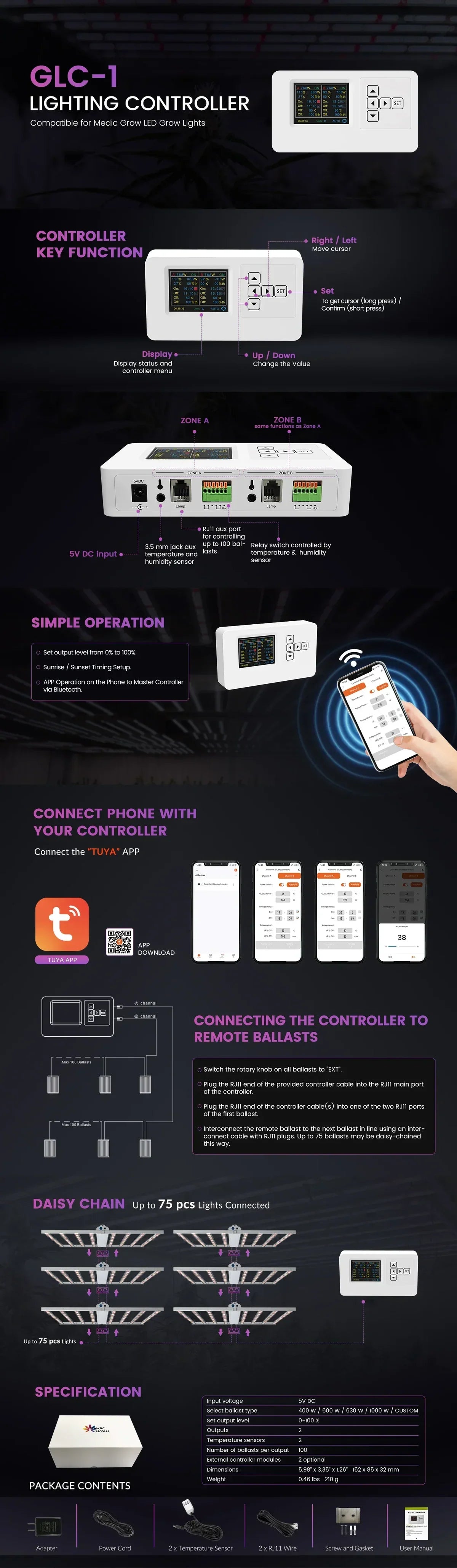 Medic Grow GLC-1 LED Grow Light Controller - Midwest Grow LLC