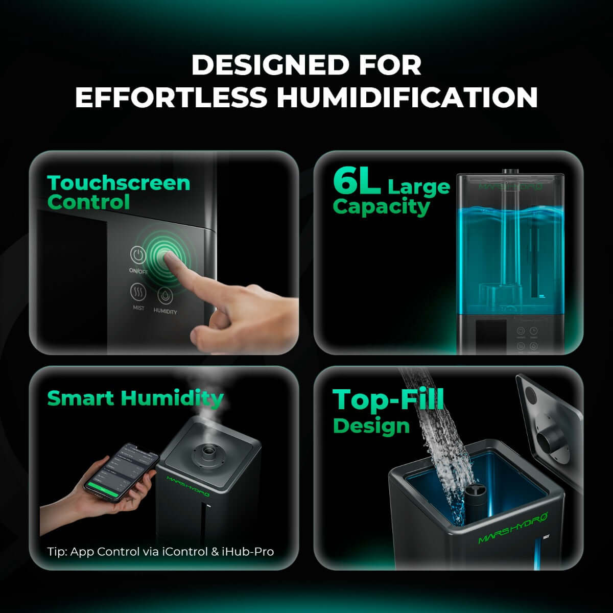 Mars Hydro 5L Ultrasonic Cool Mist Plant Humidifier - Midwest Grow LLC