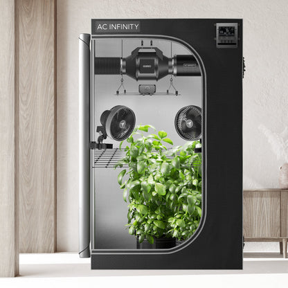 AC Infinity Advance Grow Tent System 4x4, 4-Plant Kit, Integrated Smart Controls to Automate Ventilation, Circulation, Full Spectrum LED Grow Light - Midwest Grow LLC